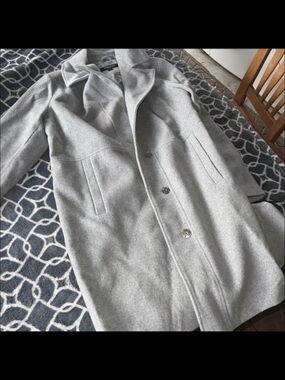 Kenneth Cole Wool-Blend Coat Women's Grey L